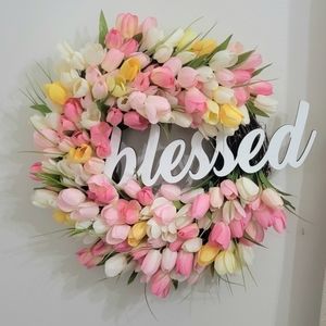 18" Spring tulip wreath